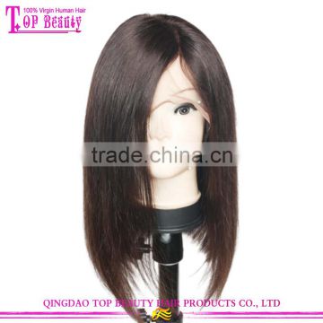 Malaysian Remy Human Hair Silk Top bob style human hair full lace wig