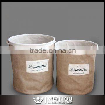 Wholesale High Capacity Cotton Linen Storage Baskets