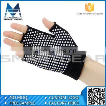 White Silicone Dots Sport Unisex Yoga Gloves