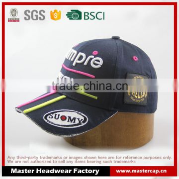 100% cotton embroidery baseball cap for promotion