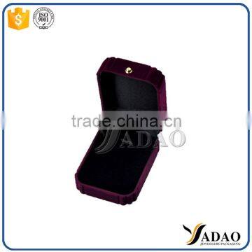 Customized With Botton Flocking Velvet Cover Ring Packaging Box photo-5