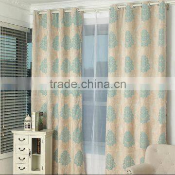 Korea style Ready made eyelet Jacquard window curtains popular design jacquard curtain