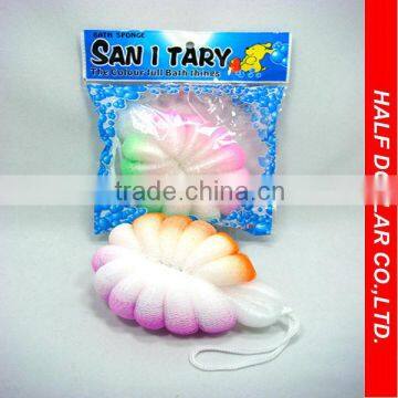 bath sponge with rope/bath net sponge ball/mesh bath sponge