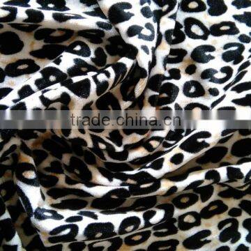 High Quality Printed Polyester Spandex Korean Velvet Fabric photo-3