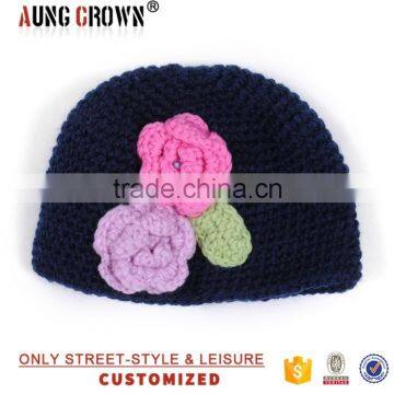 Cheap Wholesale Crochet Beanie With Flower photo-5