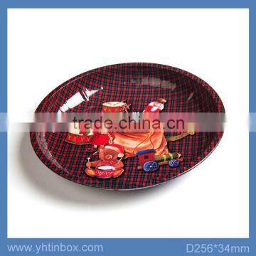 Round tin fruit metal tray