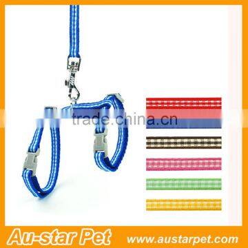 Grid Markings Factory Price Nylon Cat Pet Harness / Leashes photo-2