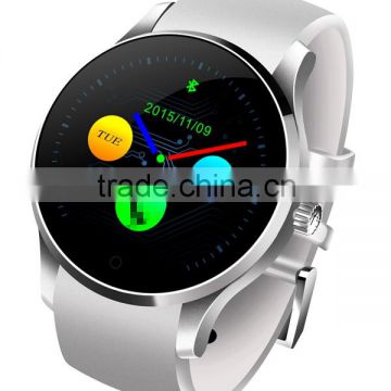 Bluetooth Round Metal Smartwatch K88S Android Smart Watch with Sim Card Heart Rate Monitor