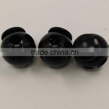Black Adjustable Ball/round Plastic Cord Lock Plastic Cord Stopper K-072 photo-2