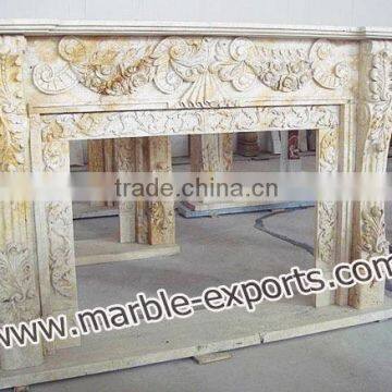 Marble Fireplace, Decorative Cheap Marble Fireplace