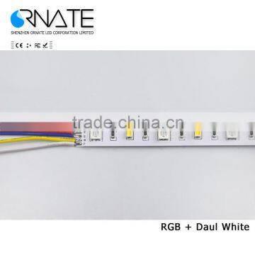 SMD 5050 RGB + SMD 3527 DUAL WHITE led light strip 12W/M 60LEDS/M 12V 24V