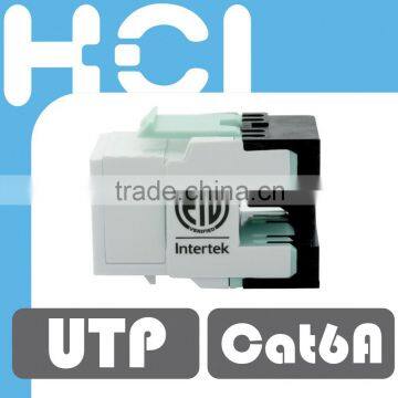 ISO RJ45 8P8C UTP 180Degree Cat 6A Keystone Jack photo-5