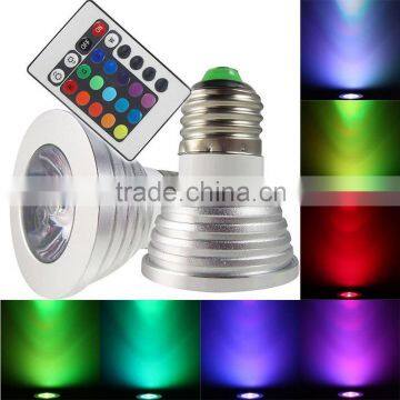 16 Colors E27 led rgb light