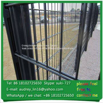 8*2+6mm, 6*2+5mm Powder Coated Green Double Wire Mesh Fence photo-2