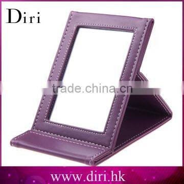 High-end vanity crystal cosmetic mirror with leather finish