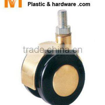 golden color finished furniture castors