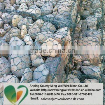 Galvanzied and pvc coated hexagonal gabion wire mesh roll