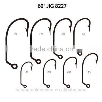 Chinese jig hook fishing hook 60 degree with high quality