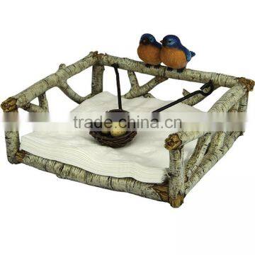 Personalized Handmade Painted Decorative Poly Resin Bird Napkin Holder