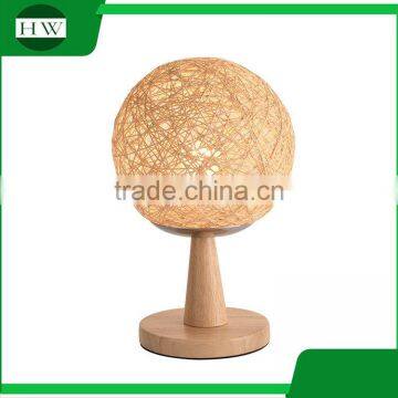 Wooden Decorative Garden Cane Twine Eye Protection Usb Rechargeable Dimmable Led Study Reading Desk Table Night Light Lamp photo-5