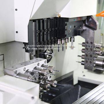 SZ-205E Dual Spindles Swiss Type Automatic Lathe Sliding Head Screw Machine photo-2