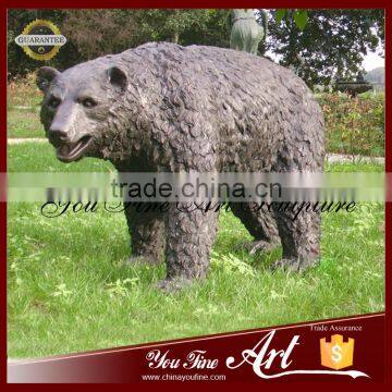 Outdoor Life Size Bronze Bear Graden Statue