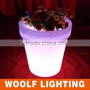 colorful plastic luminous led flower pots outdoor