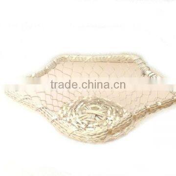 Hand Woven Stylish Bread Fruit Aluminium Basket