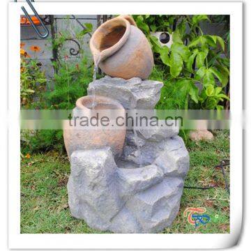 Rockery And Pots Fountain Tall Fountains