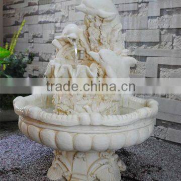 Own Factory White Polyresin Dolphin Indoor Water Fountain(CE/UL/SGS)