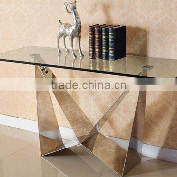 Hot Sale Elegant Style Console Table With Stainless Steel Base For Home Use