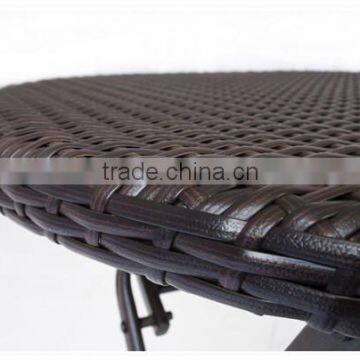 3 Piece Outdoor Patio Rattan Bistro Small Dining Chair Set photo-4