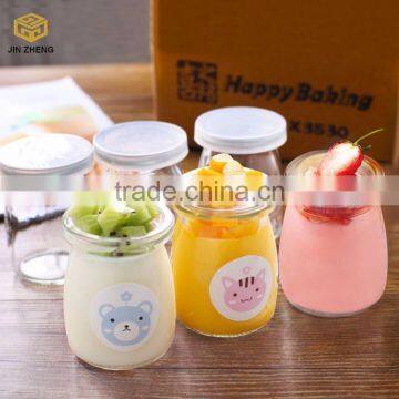 cute jam pudding glass jar yogurt container