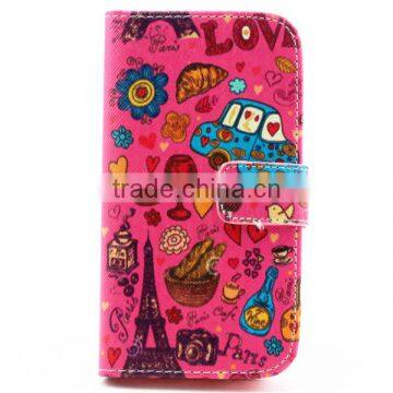 Cute Cartoon PU Leather Flip Book Stand Wallet Cover Case For Samsung Galaxy 9300