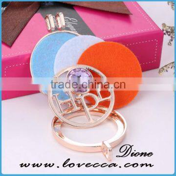 Best Selling Products 35mm Aromatherapy Lockets Essential Oil Diffuser Diamond Necklace
