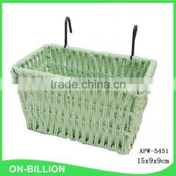 Fancy Colored Paper Rope Weaving Hanging Storage Baskets photo-6