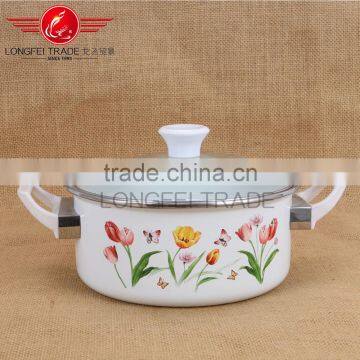 Yiwu Cheaper High Quality Enamel Casserole Set With Glass Lids Wholesale photo-2
