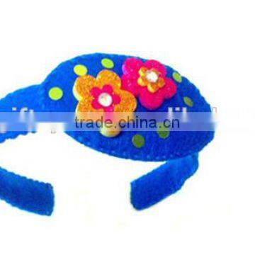 2017 hot sell Felt Headband Glitter Flower Hair Accessoryhair headband made in China