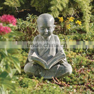 Modern Garden Decor White Marble Baby Buddha Statue photo-2