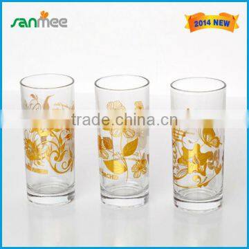 2014 New Product China Wholesale Glassware Golden Colored Glass Cup