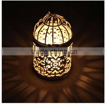2016 Popular Metal Hollow Out Candle Holder White Metal Lantern Christmas Home Decoration Candlestick Hollow Candle Holders photo-5