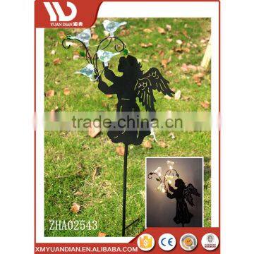 Black Shadow Fairy Silhouette Garden Stake Solar Light Garden