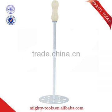PROFESSIONAL HAND PAINT MIXER WOODEN HANDLE WITH CHROME PLATING PAINT MIXER FOR GERMANY MARKET photo-2