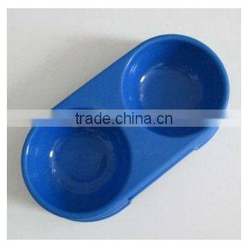 2 grid round Cheap plastic pet bowl/dog bowl/cat bowl