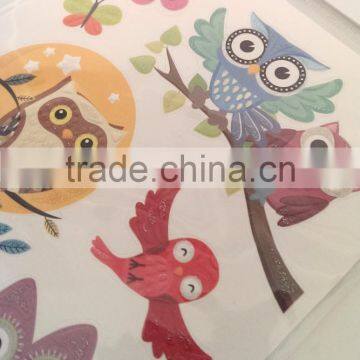 Popular Cute OEM Owl Design Decorative Shinny Glitter Sticker photo-2