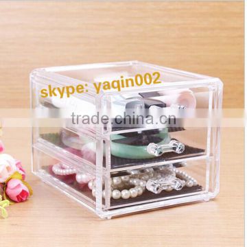 Clear Acrylic Makeup Organizer Cosmetic Storage Stand Holder Cases Acrylic Makeup Boxes