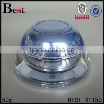 Luxury Green Purple White Color Cosmetic Jar With Lid 15ml 30ml 50ml Acrylic Cream Jar With Shiny Silver Aluminum Cap photo-5