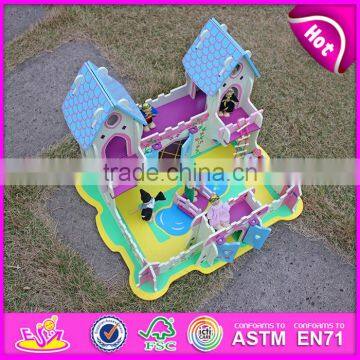 Top Fashion Kids Pretend Indoor Wooden Castle W06A001-S photo-3