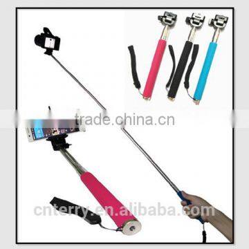 2014 New Extendable Mobile Phone Selfie Stick With Blue Tooth Remote Shutter photo-2