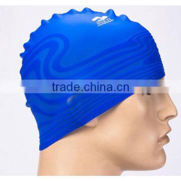With Logo Printed Silicone Swimming Cap Watersport High Quality Heavy Swim Hat photo-2